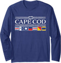 Cape Cod Massachusetts Nautical Boat Flag Long Sleeve