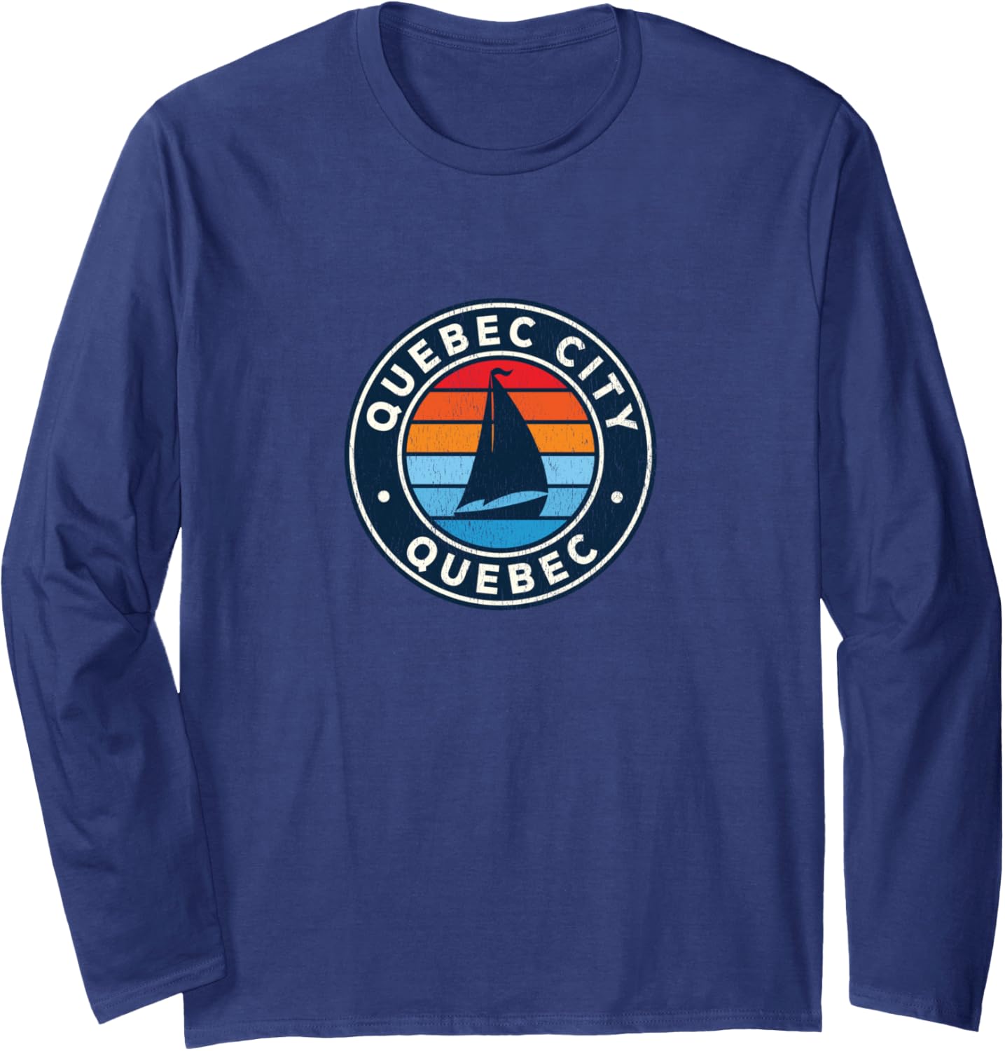 Quebec City Quebec Vintage Sailboat Retro 70S Long
