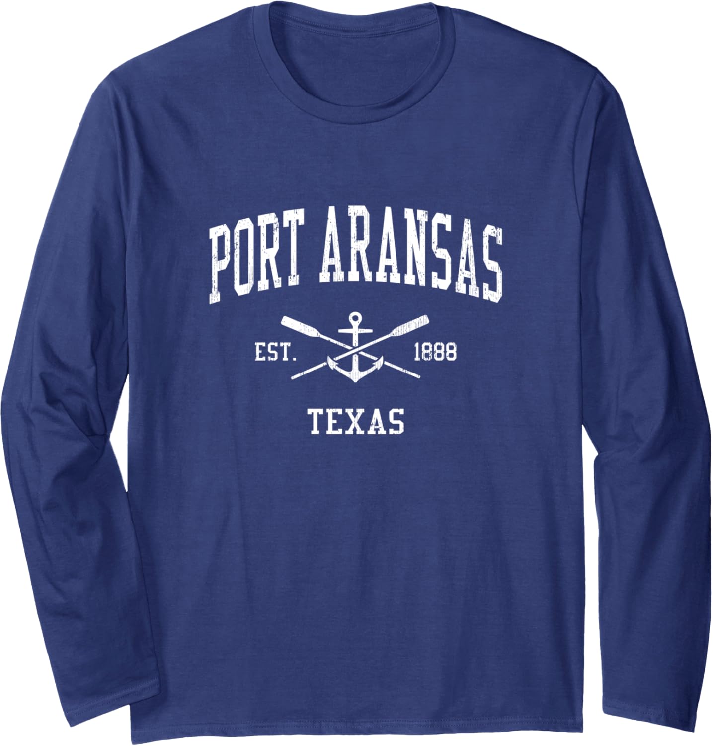 Port Aransas Tx Vintage Crossed Oars Boat Anchor