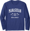 Manasquan Nj Vintage Crossed Oars Boat Anchor Sports