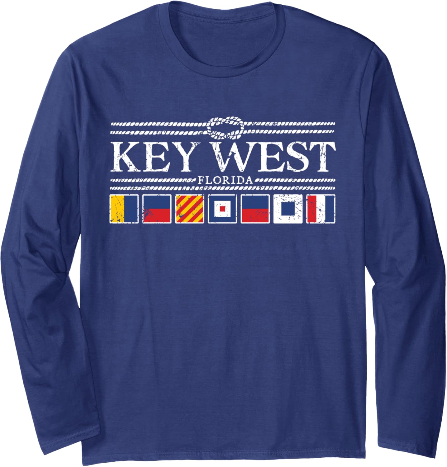 Key West Florida Nautical Boat Flag Long Sleeve