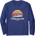 Tybee Island Ga Vintage Boating 70S Retro Boat