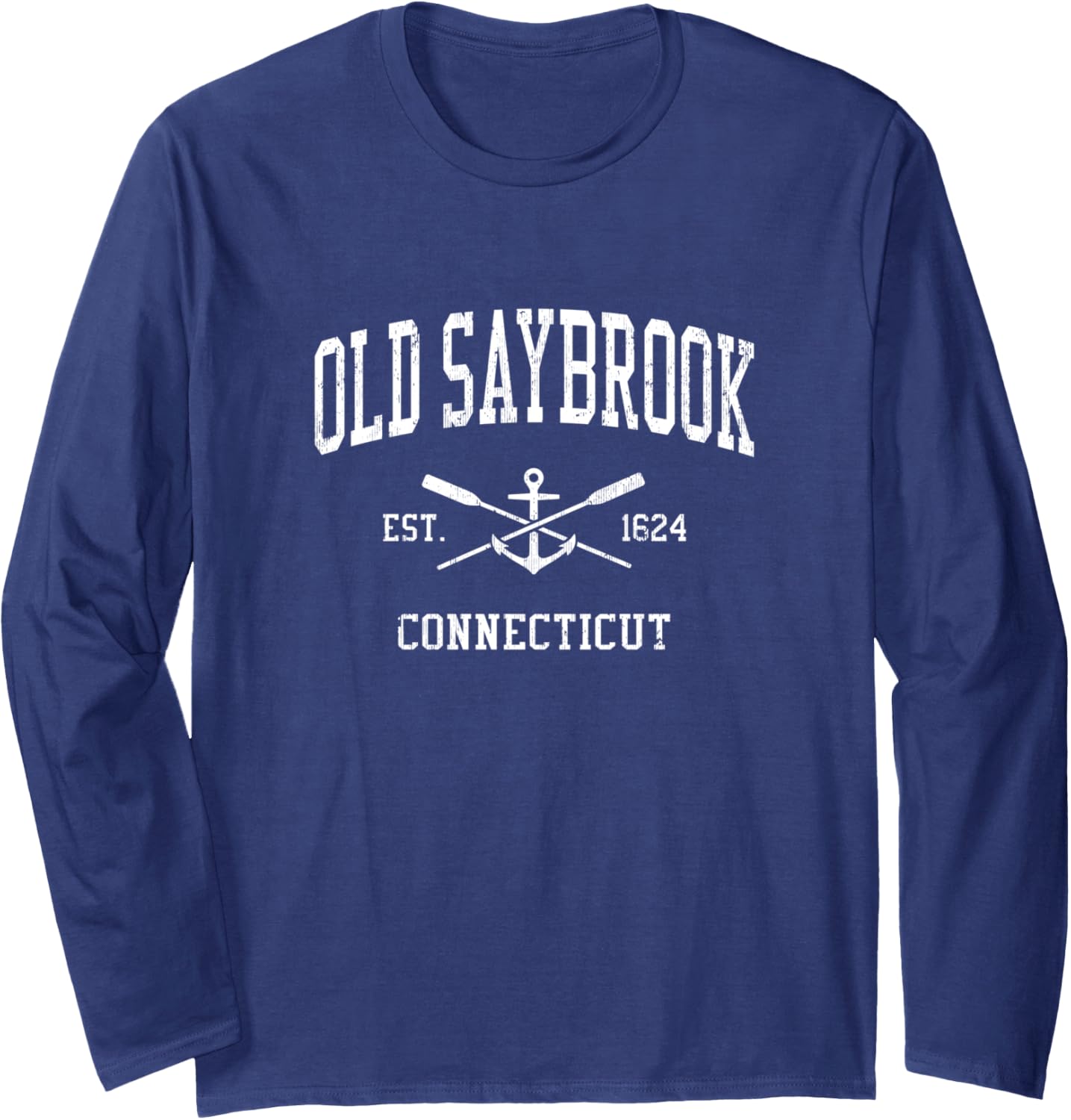 Old Saybrook Ct Vintage Crossed Oars Boat Anchor