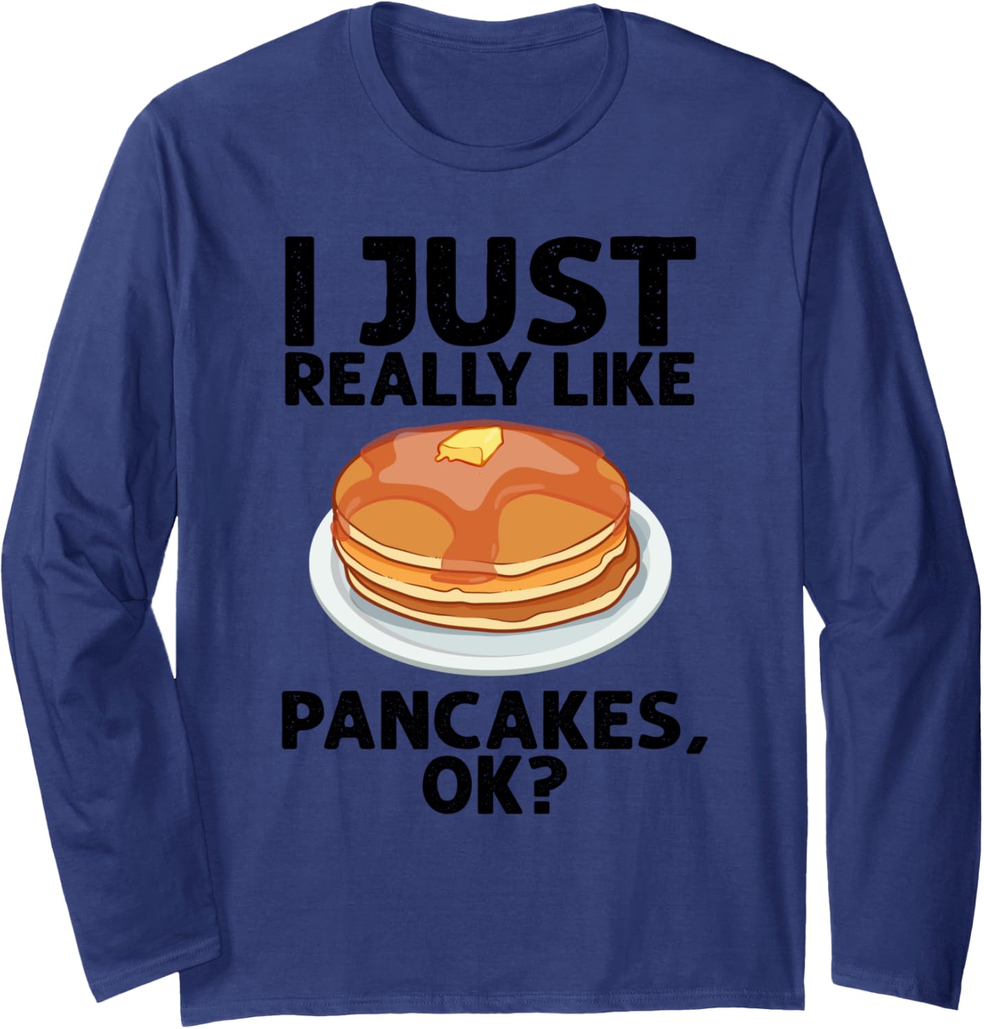 Funny Pancake Art Men Women Pancake Maker Breakfast Pancakes Long Sleeve