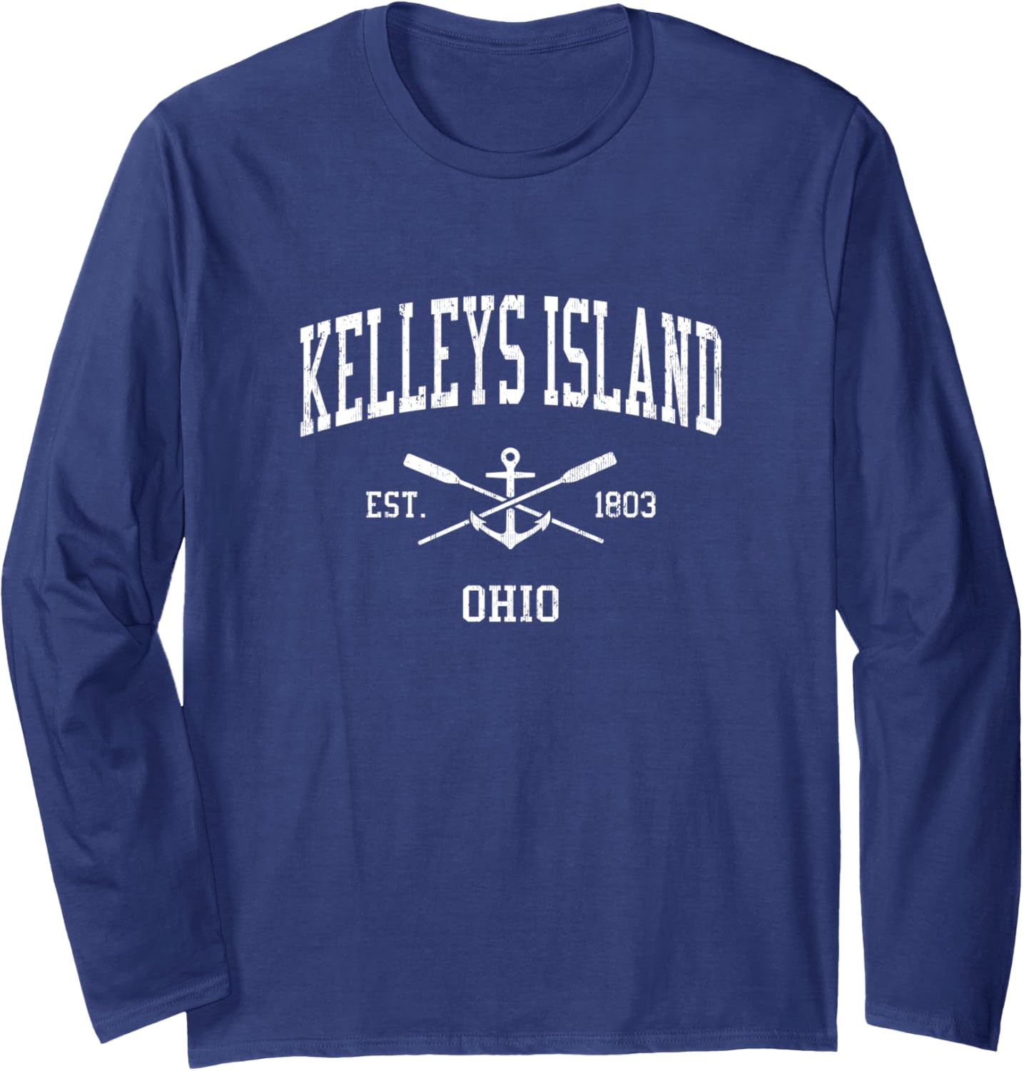 Kelleys Island Oh Vintage Crossed Oars Boat Anchor
