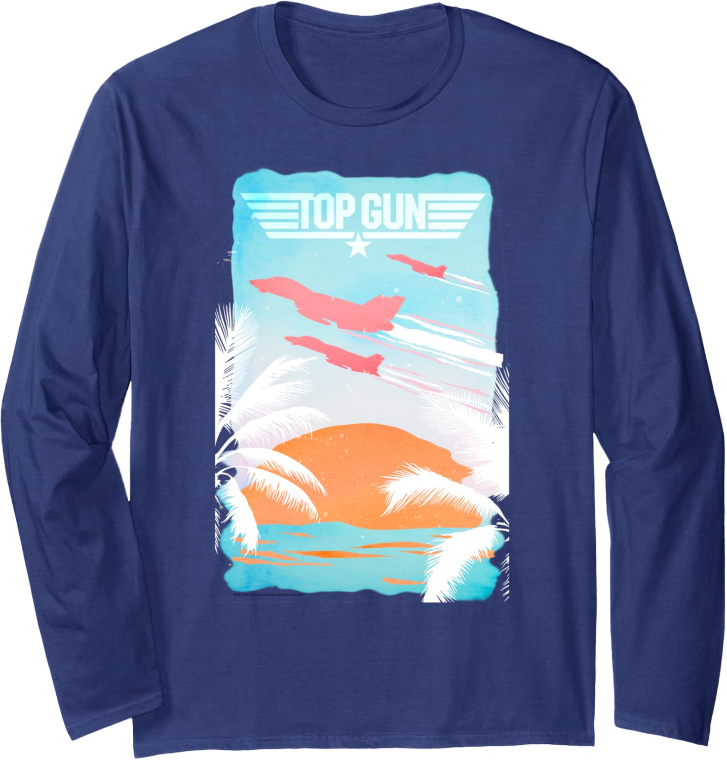 Top Gun Baja Sunset Action Movie Long Sleeve