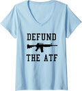 Womens Defund Atf With Rifle Or Long Gun V Neck