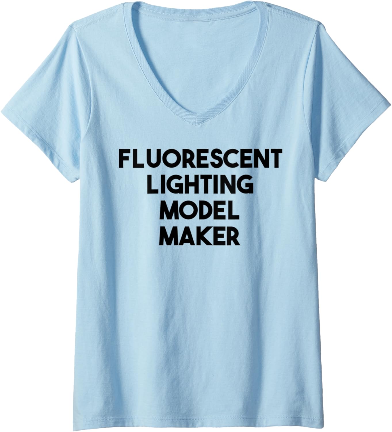 Womens Fluorescent Lighting Model Maker V-Neck