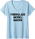 Womens Fiberglass Model Maker V-Neck
