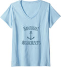 Womens Nantucket Massachusetts Sailing Boating Boat Anchor Nautical
