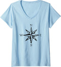 Womens Compass Rose Vintage Black Boat Sail V