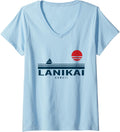 Womens Lanikai Hawaii Sunset Sailboat Sunrise Summer Ocean