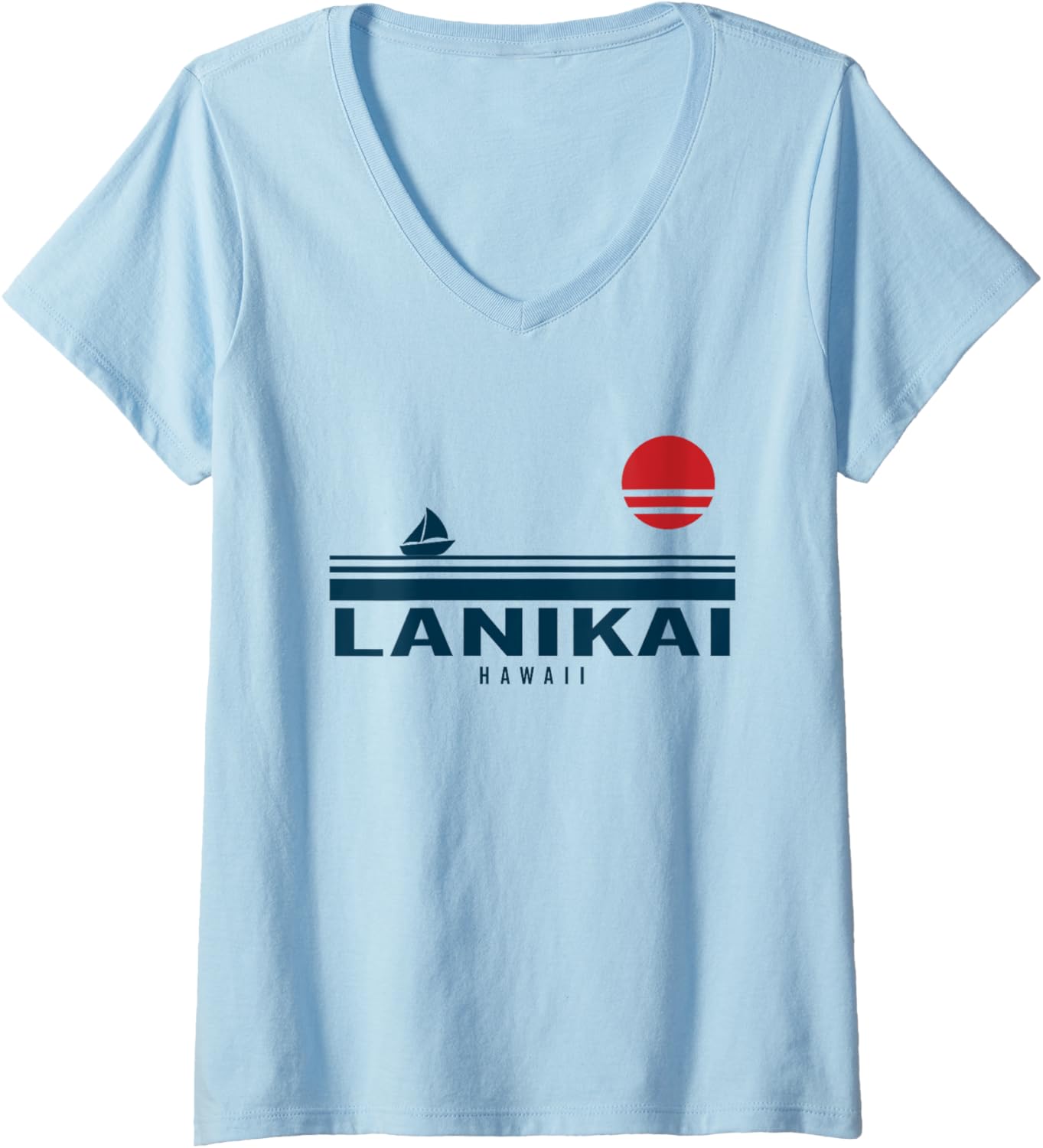 Womens Lanikai Hawaii Sunset Sailboat Sunrise Summer Ocean