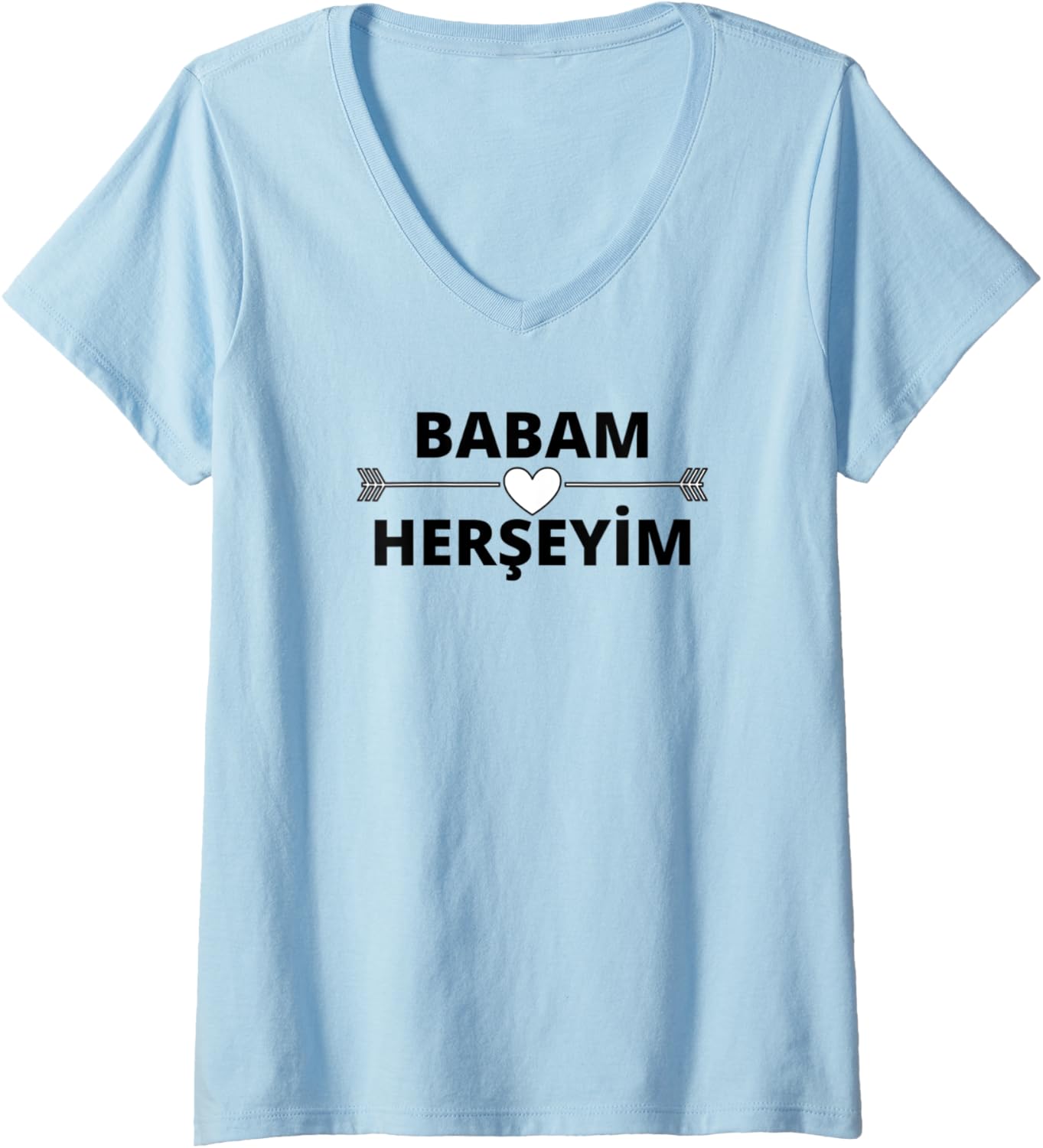 Womens Baba Hediyelik Babalar Gunu Hediyesi T Shirt V Neck
