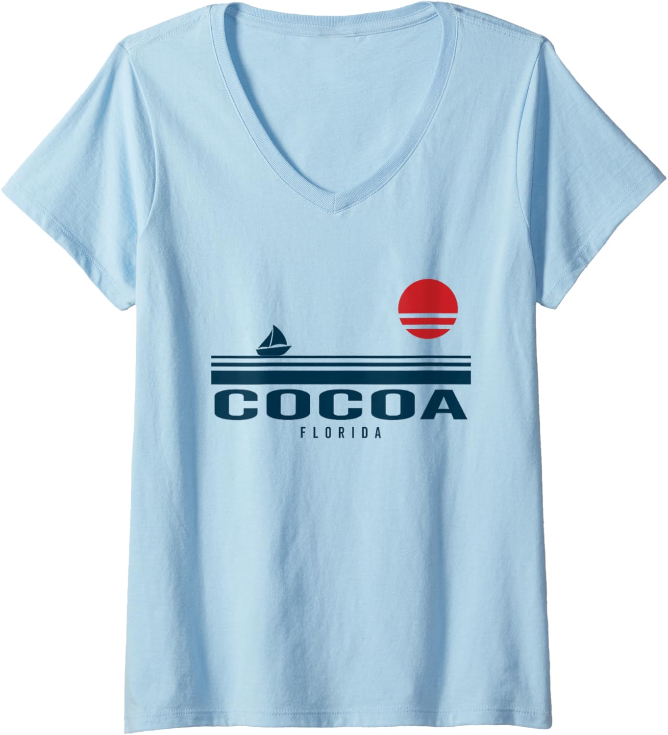 Womens Cocoa Florida Sunset Sailboat Sunrise Summer Ocean