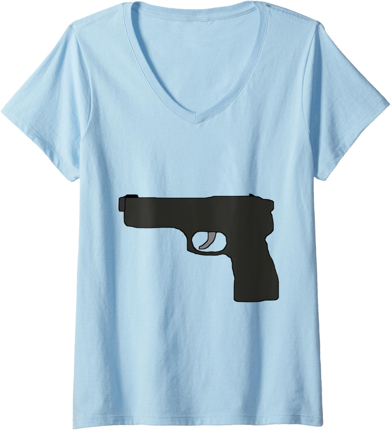 Womens Comic Gun V Neck