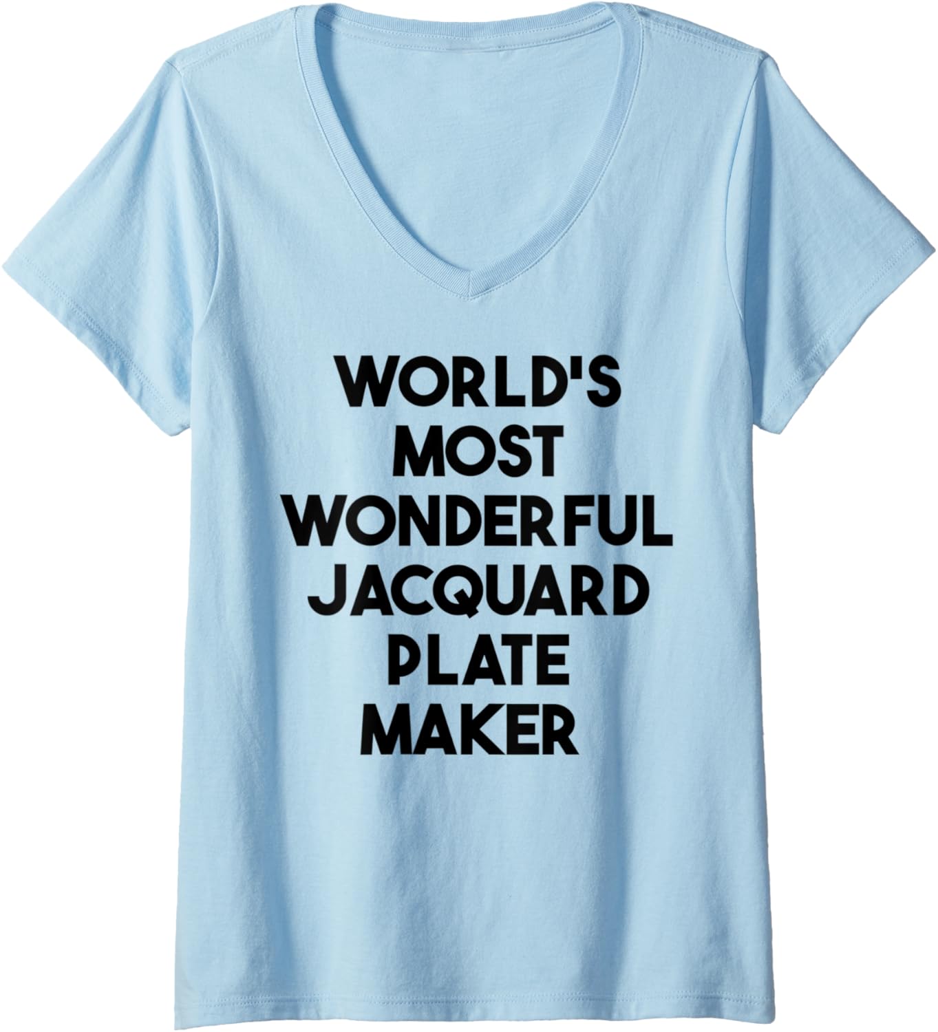 Womens World's Most Wonderful Jacquard Plate Maker V-Neck