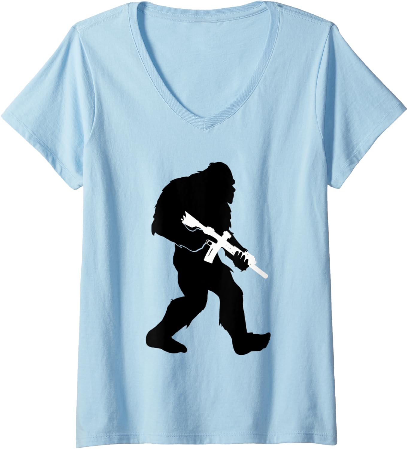Womens Second Amendment Come Take It Bigfoot Gun Owner V Neck