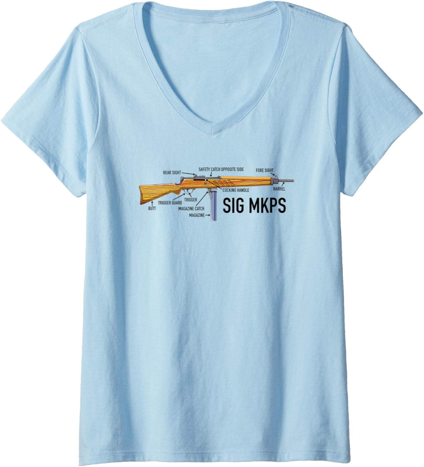 Womens Sig Mkmo Mkps German Ww2 Submachine Gun Diagram V Neck
