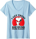 Peanuts Snoopy Daddy Big Guns V Neck