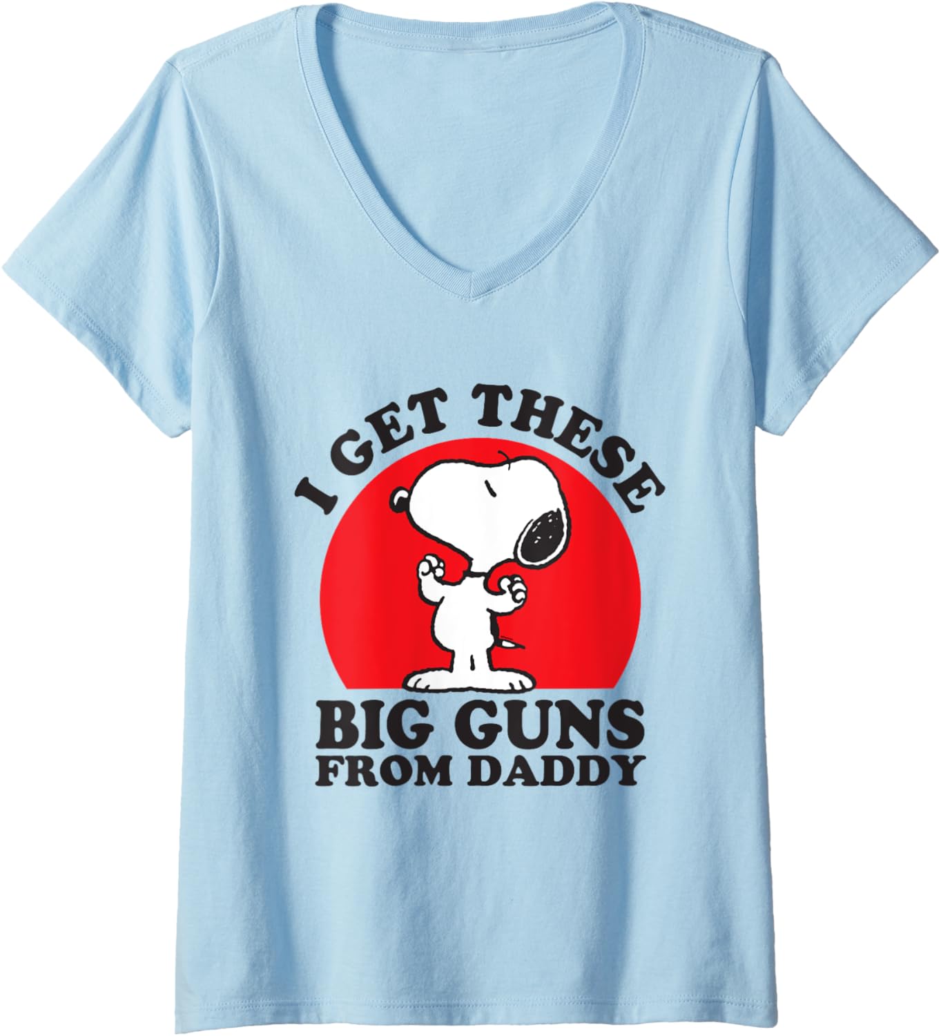 Peanuts Snoopy Daddy Big Guns V Neck