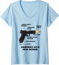 Womens Anatomy Of A Pew Pewer Meme Bullet Gun Lovers V Neck