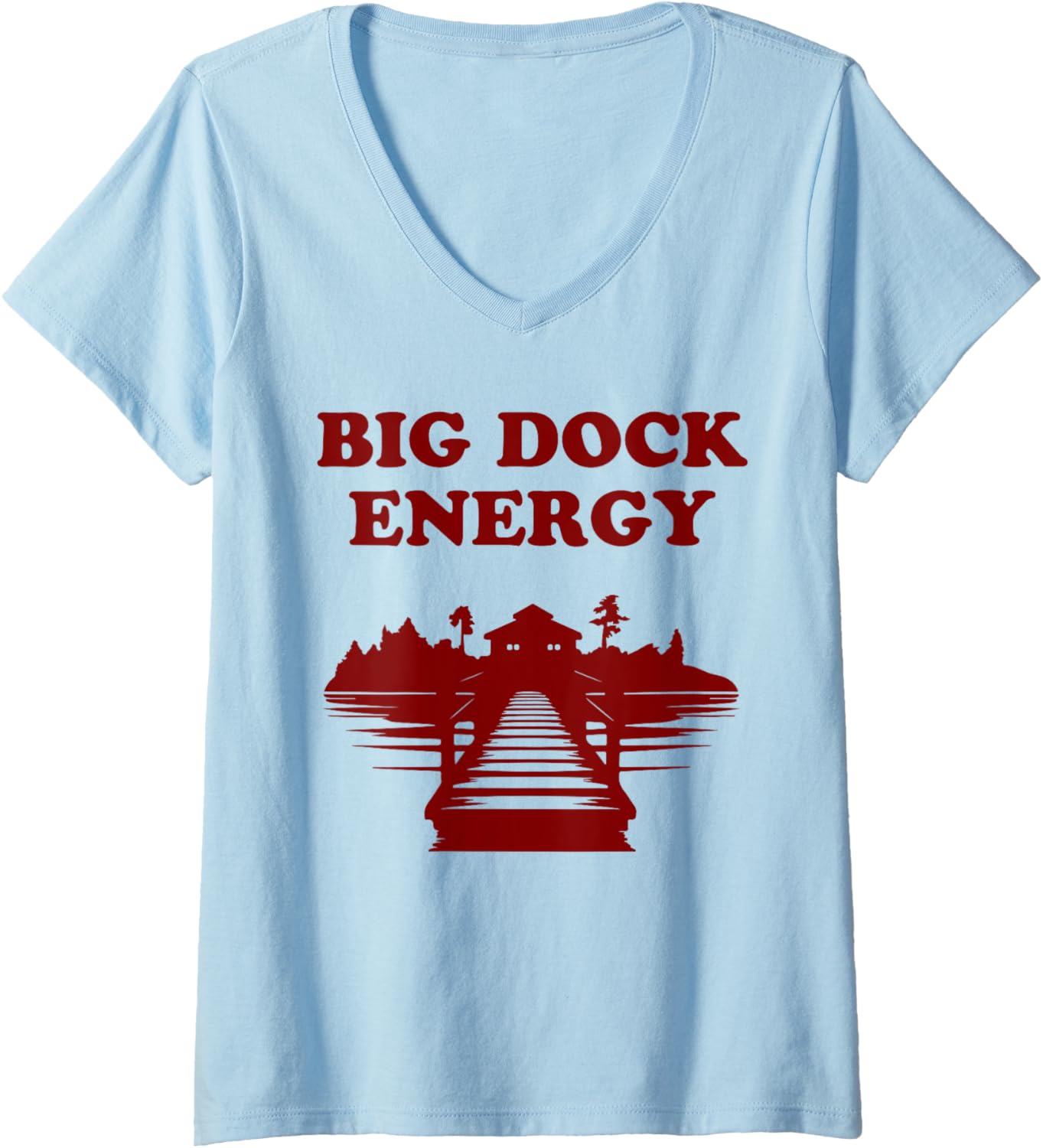 Womens Big Dock Energy Boating Lake V Neck