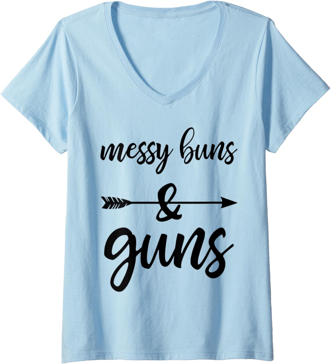 Womens Messy Buns Guns Funny Gun Mom Gun Lover Messy Hair V