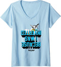 Womens Top Gun Because I Was Inverted Blue Text Action Movie V