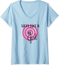 Womens Shoot Like A Girl Guns Ammo America Clothing Co V Neck