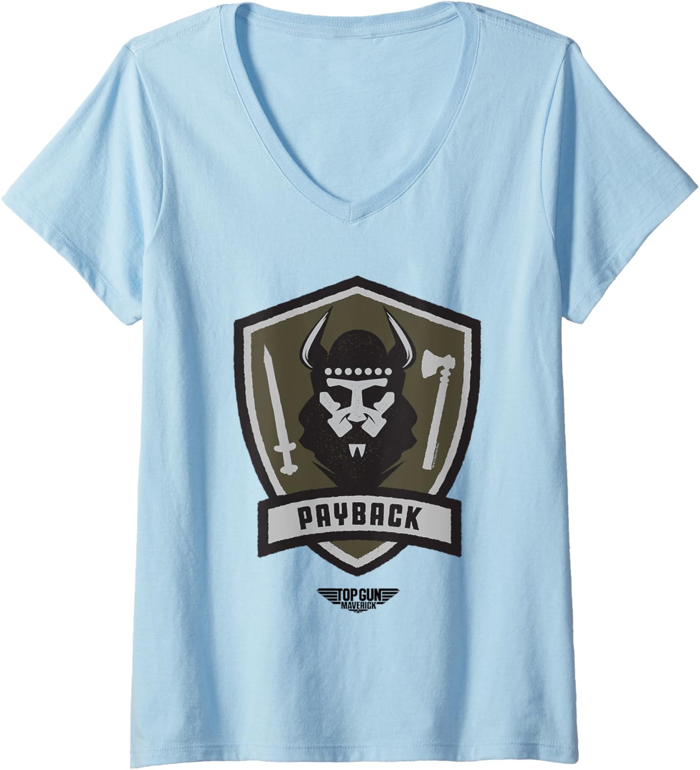 Womens Top Gun Payback Logo V Neck
