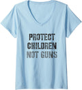 Womens Pro Kids Gun Control Protect Children Not Guns Enough V Neck