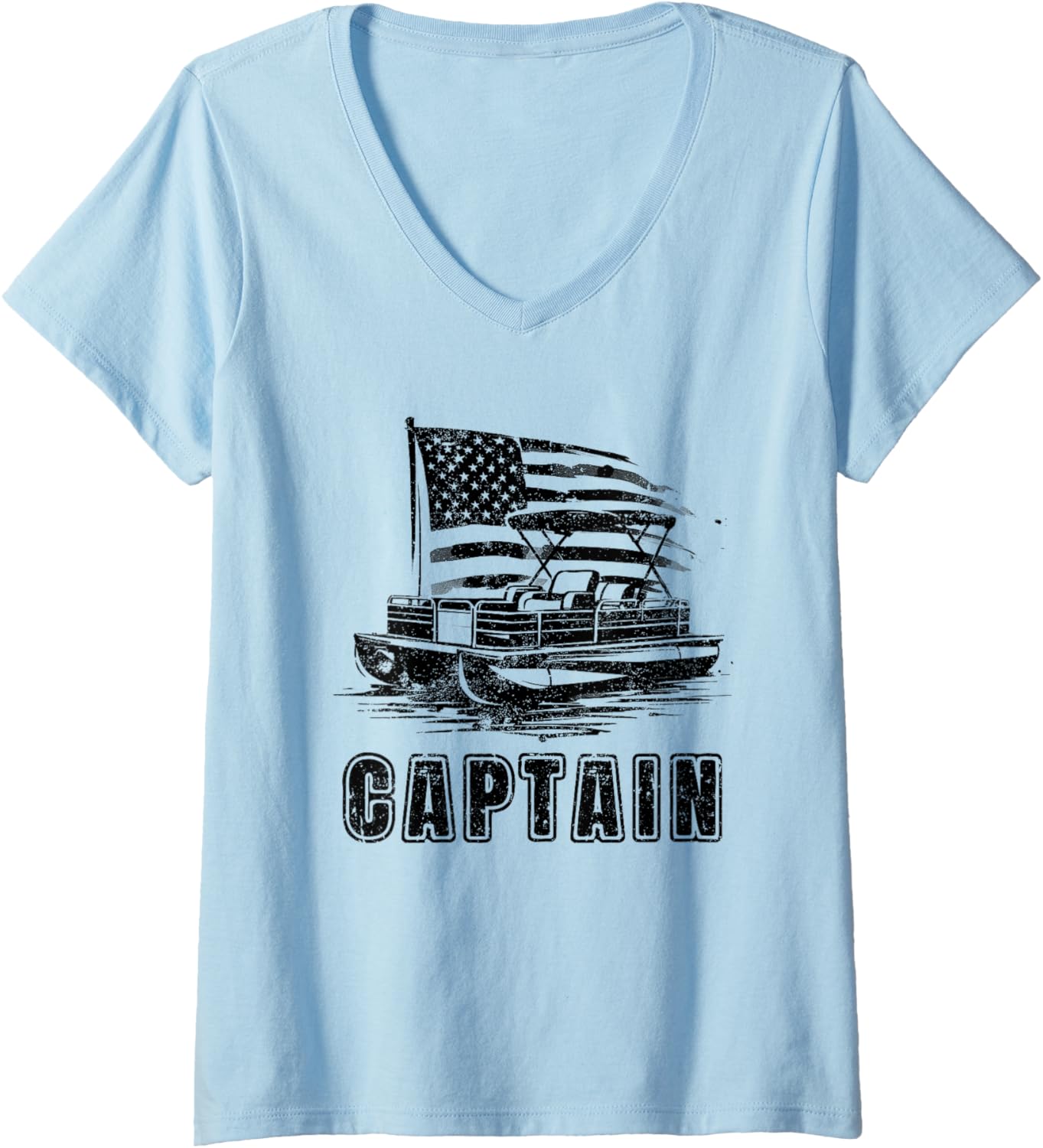 Womens Pontoon Boat Captain Patriotic Usa Boat Lover