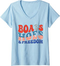 Womens Boats Hoes Freedom V Neck