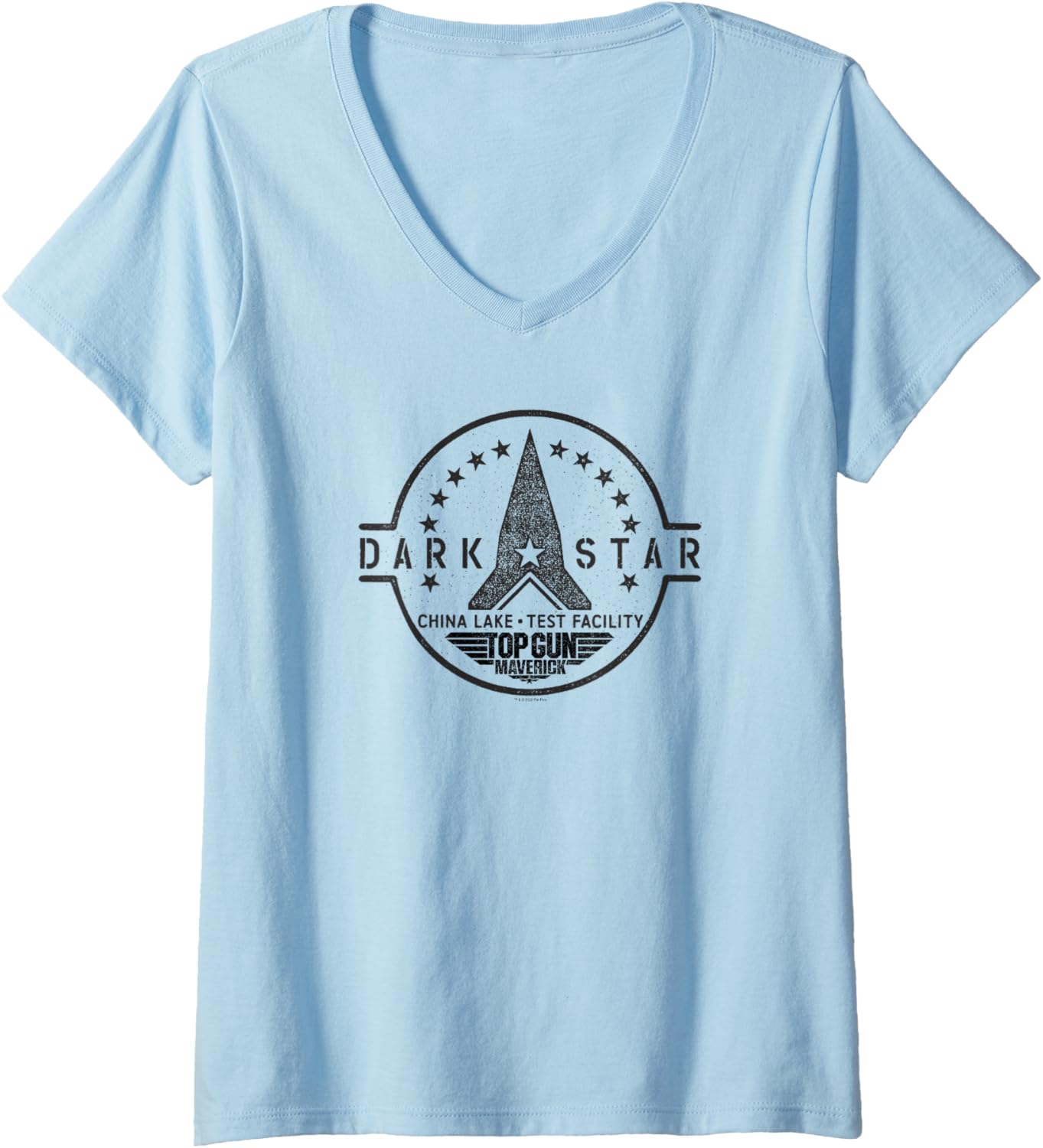 Top Gun Maverick Dark Star Logo V Neck