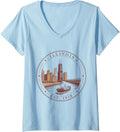 Womens Illinois Vintage State 1818 Chicago River Skyline