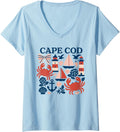 Womens Cape Cod Nautical Coquette Crab Sailboat Design