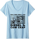 Womens Funny Farmer Real Men Smell Like Diesel
