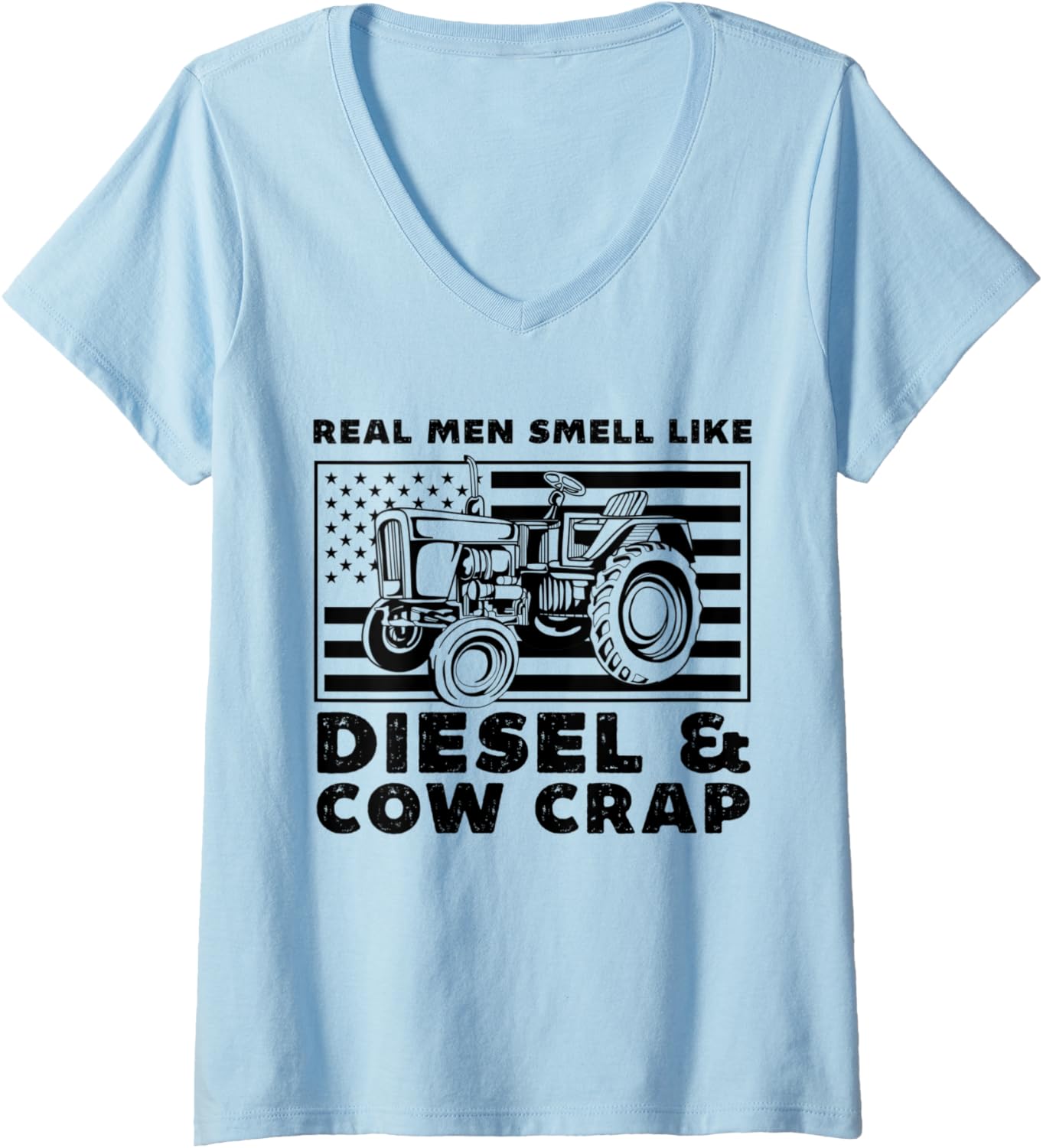 Womens Funny Farmer Real Men Smell Like Diesel