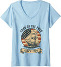 Womens Land Of Free Since 1776 Patriotic 4Th