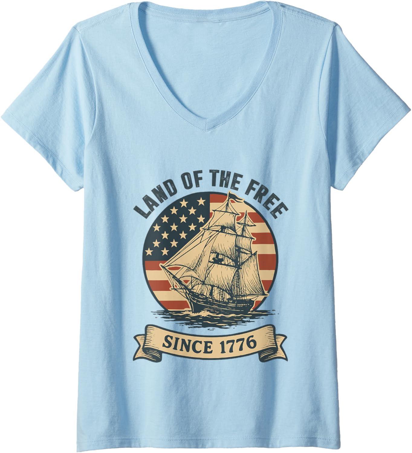 Womens Land Of Free Since 1776 Patriotic 4Th