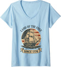 Womens Land Of Free Since 1776 Patriotic American