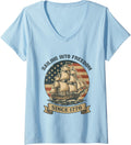 Womens Sailing Into Freedom Since 1776 Patriotic 4