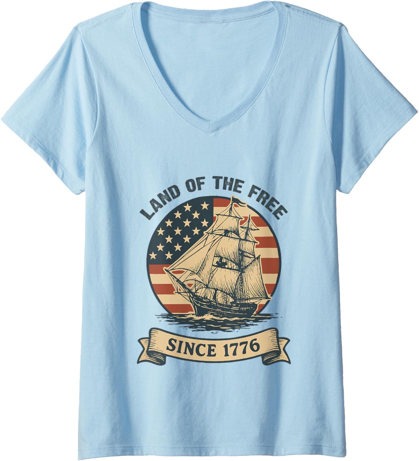 Womens Land Of Free Since 1776 Patriotic Us