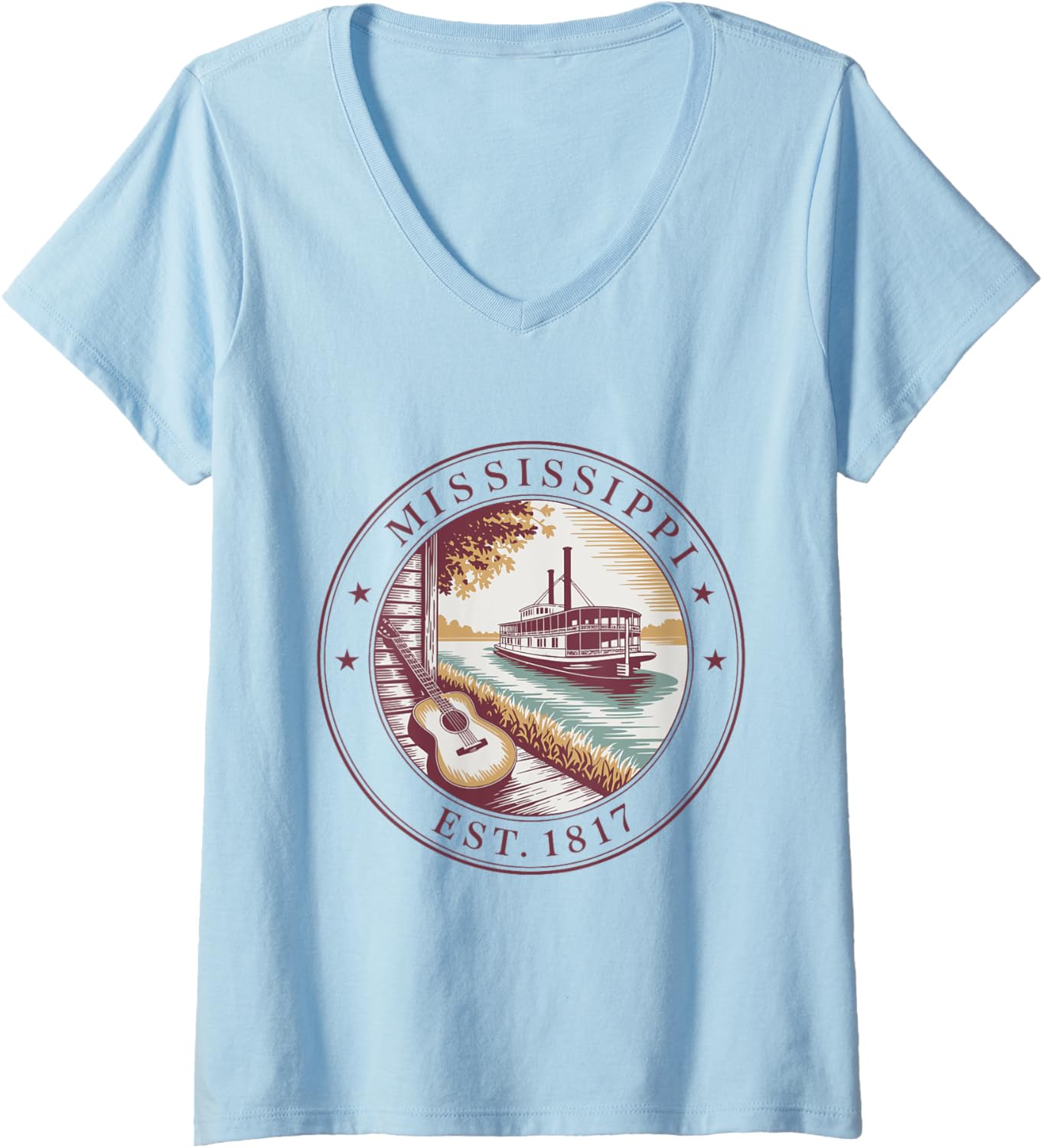 Womens Mississippi Boho State 1817 Steamboat River Delta