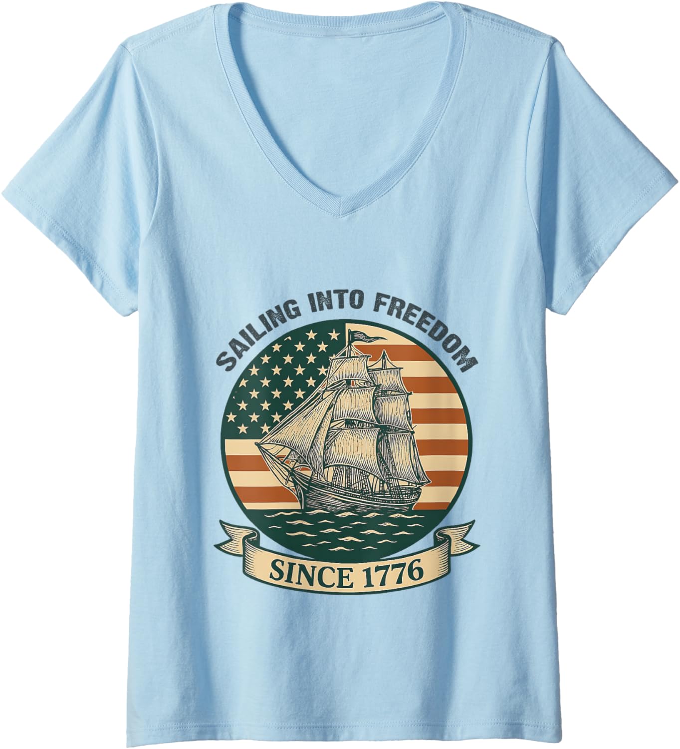 Womens Sailing Into Freedom Since 1776 4Th Of