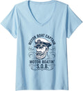 Womens Funny Pontoon Boat Captain Dad Motor Boat