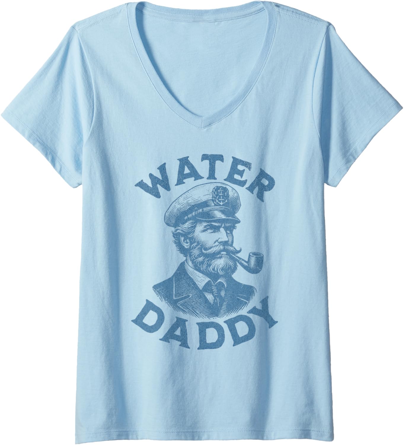 Womens Water Daddy Funny Boat Captain V Neck