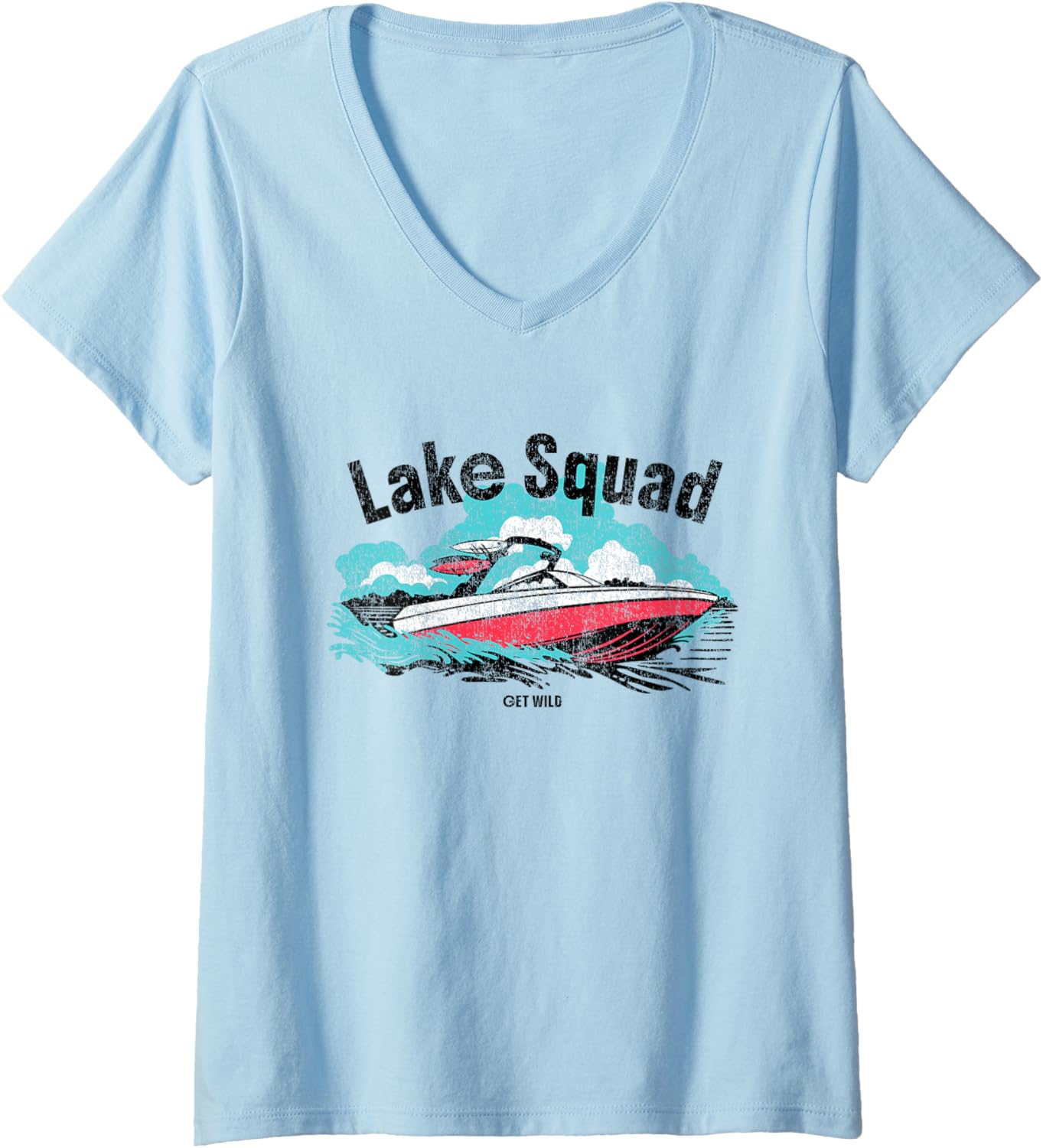 Womens Lake Squad Ski Boat Water V Neck