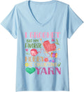 Womens I Crochet But My Favorite Hobby Is Collecting Yarn V-Neck